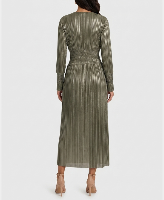 
Metallic Maxi Dress in GREY/GOLD view 2