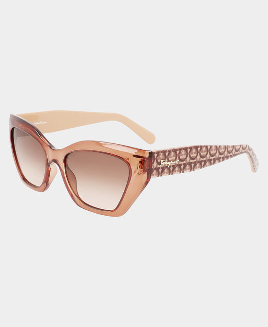 
Square Logo Sunglasses in TRANSPARENT BROWN view 1
