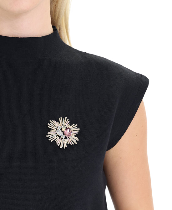 Crystal Embellished Brooch view 