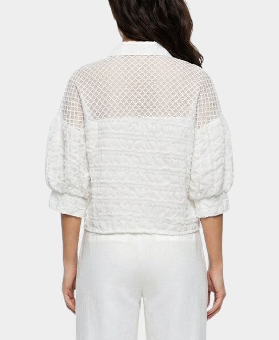 Top w/ Ruffle & Crochet Detail view 2