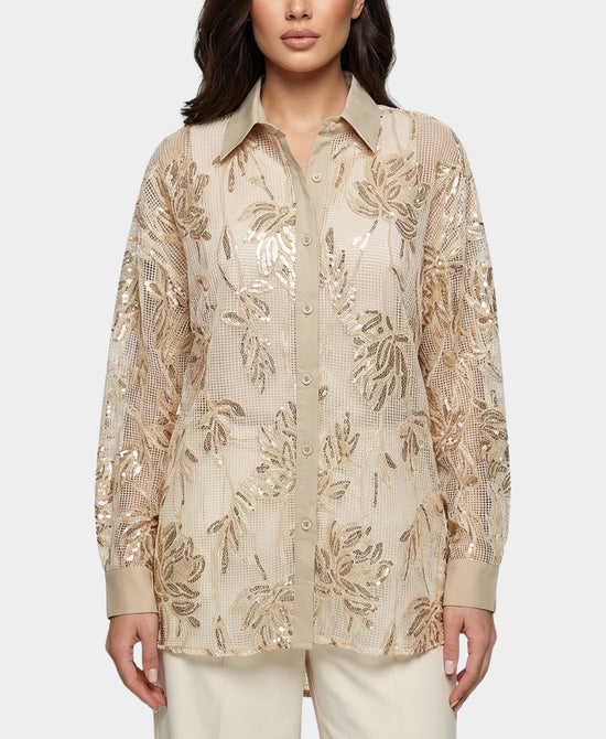 Embroidered Top w/ Sequins view 1