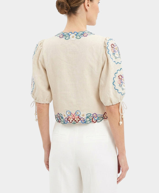 
Embroidered Blouse in CREAM MULTI view 2