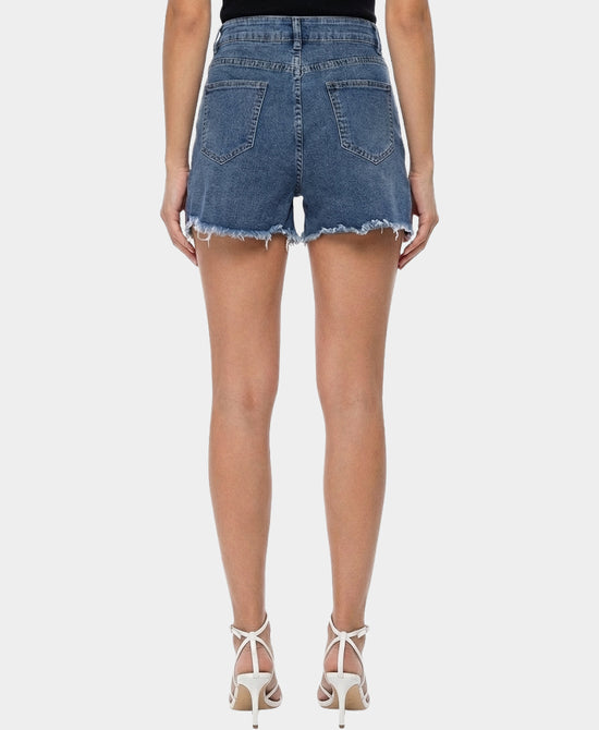 Shorts w/ Rhinestones & Mesh Detail view 2