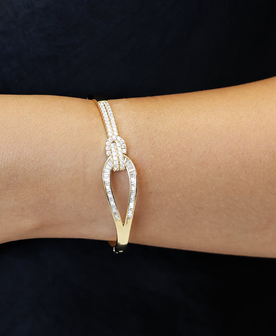 Cubic Zirconia Cuff Bracelet view 
