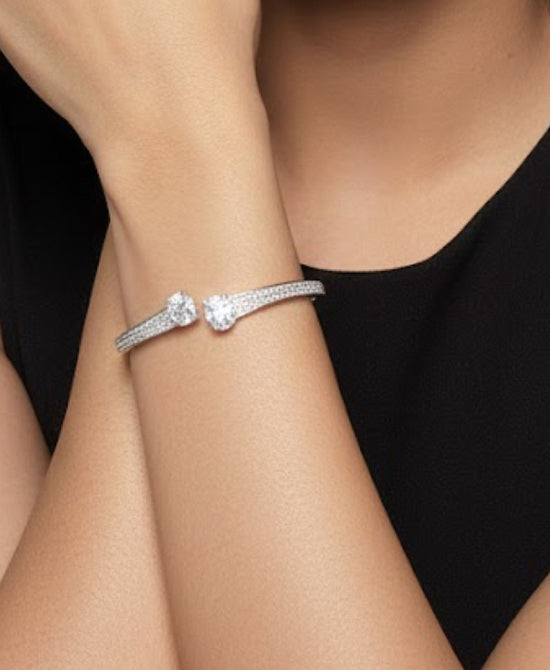 Cubic Zirconia Cuff Bracelet view 