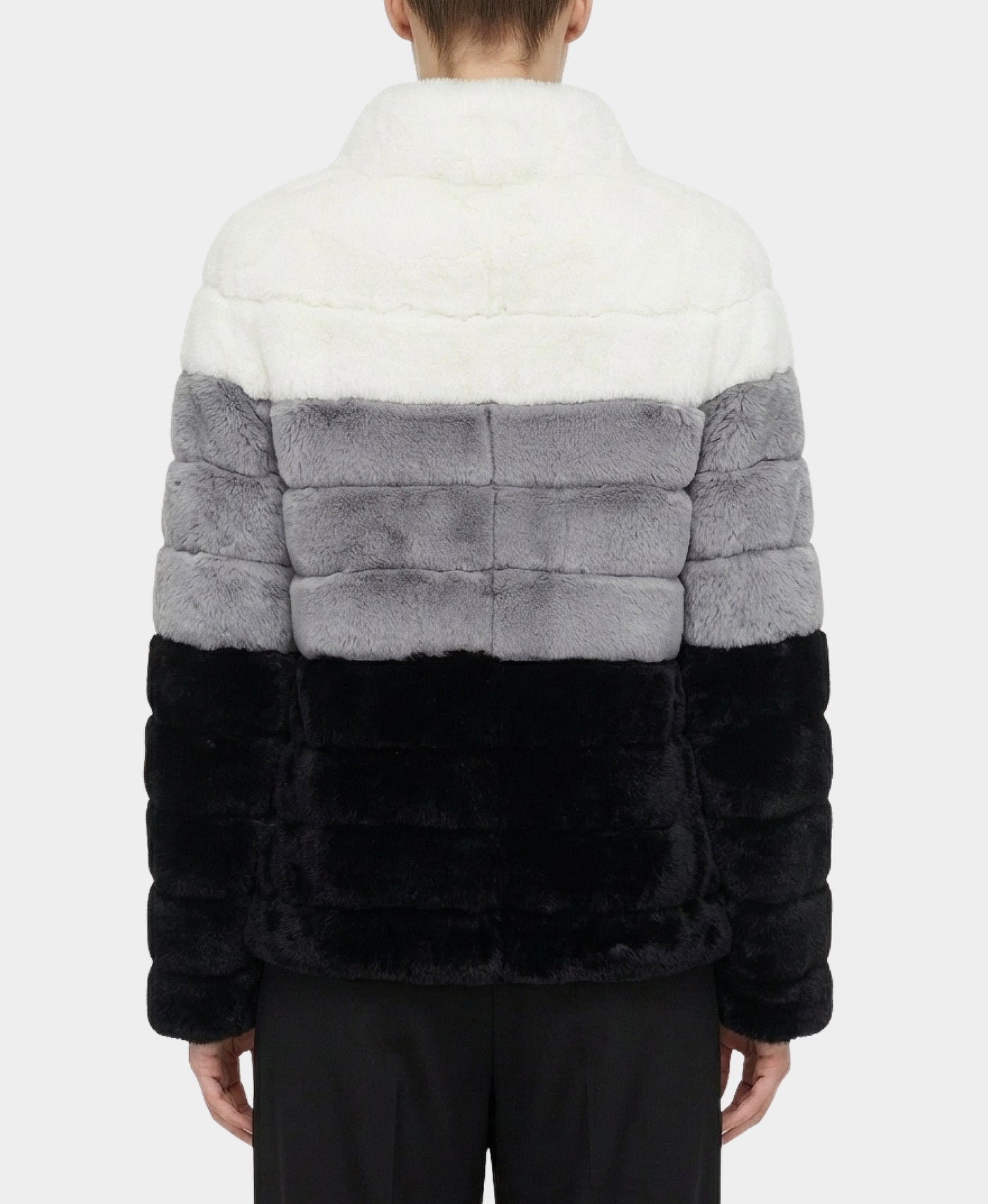 Color Block Fur Jacket view 2