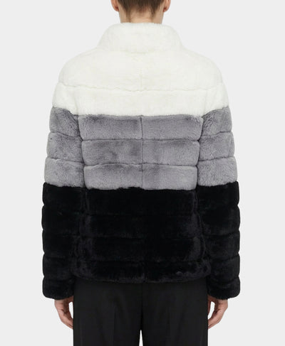 Color Block Fur Jacket image 2