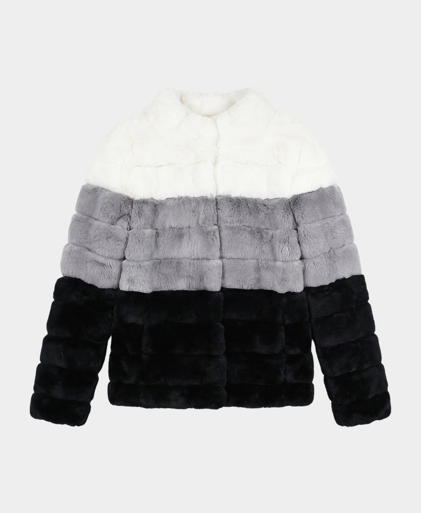 Color Block Fur Jacket view 3