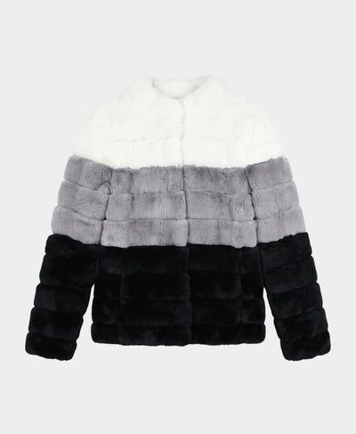 Color Block Fur Jacket image 3