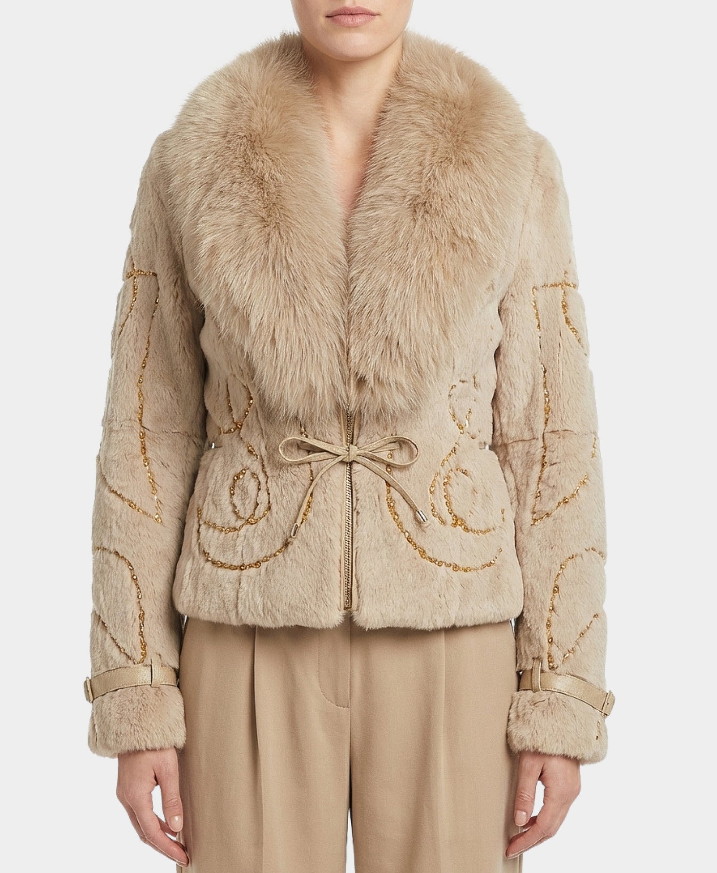 Fur Jacket w/ Beading view 1