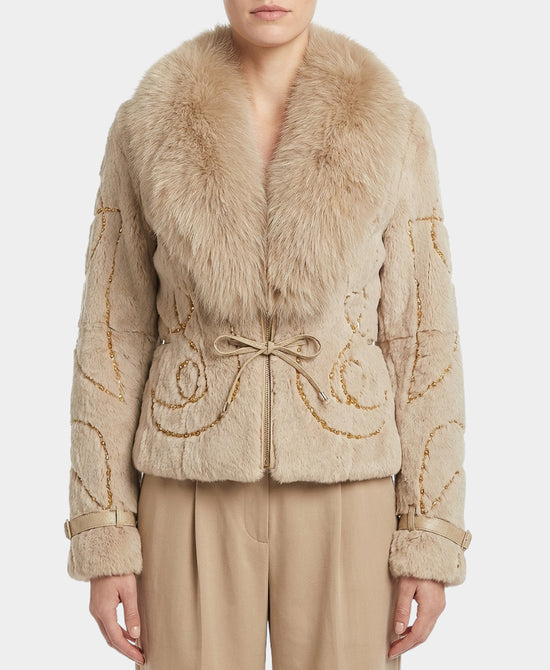 Fur Jacket w/ Beading view 