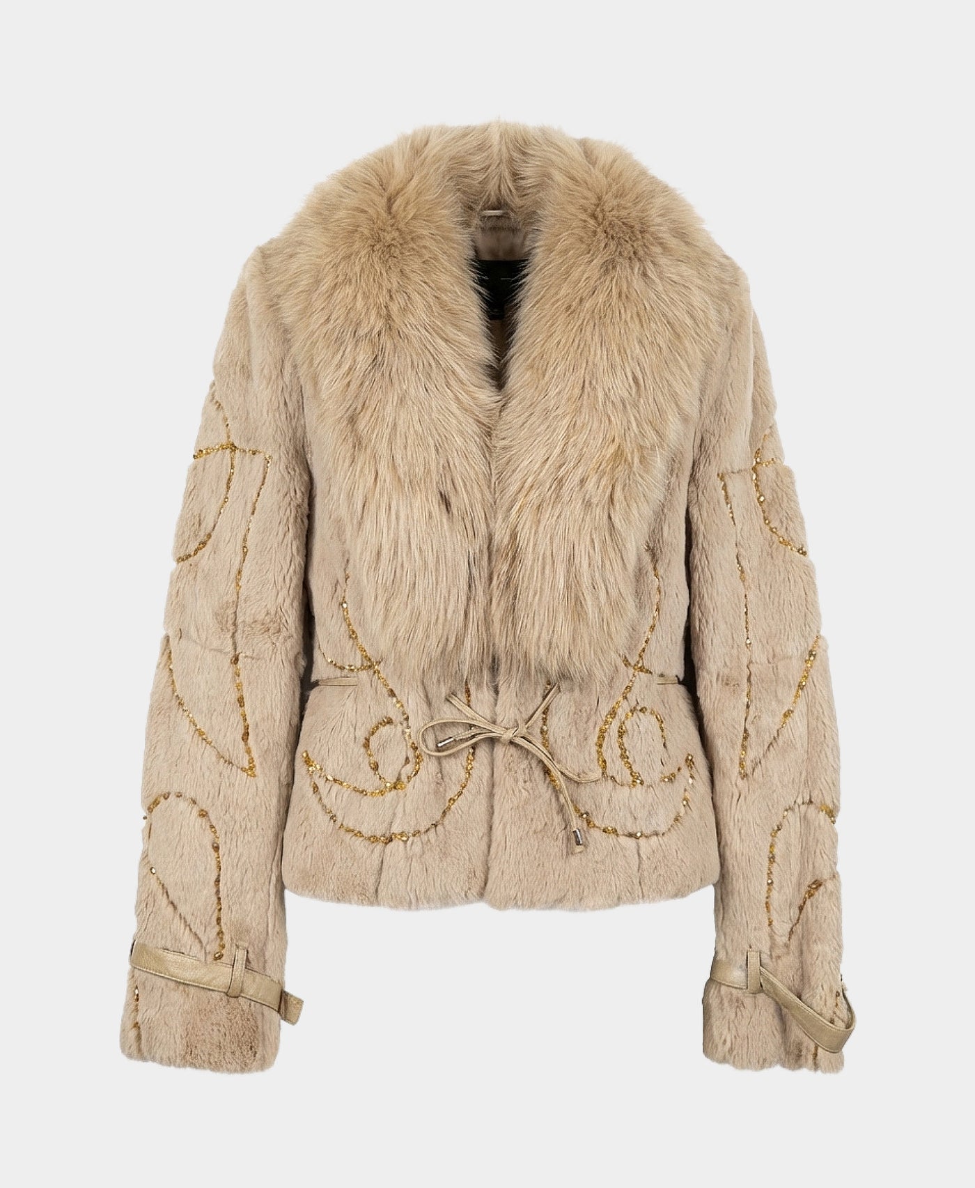 Fur Jacket w/ Beading view 3