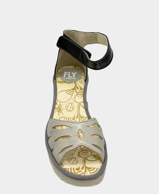 Leather Wedge Sandal w/ Cutouts view 2