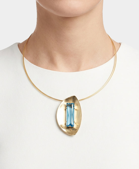 Genuine Stone Pendant Necklace view 1