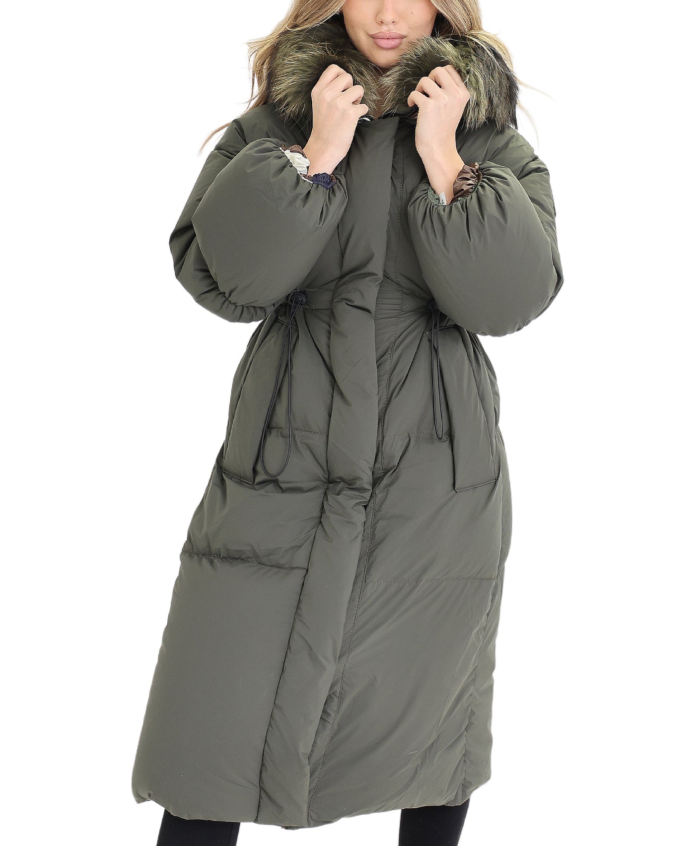 Puffer Coat w/ Fur Hood view 1