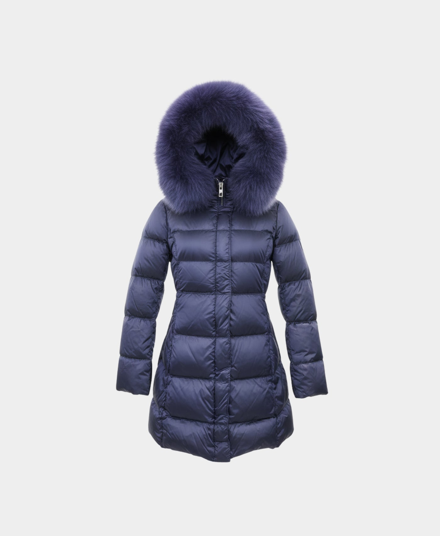 Down Puffer Jacket w/ Fox Fur Trim Hood view 3