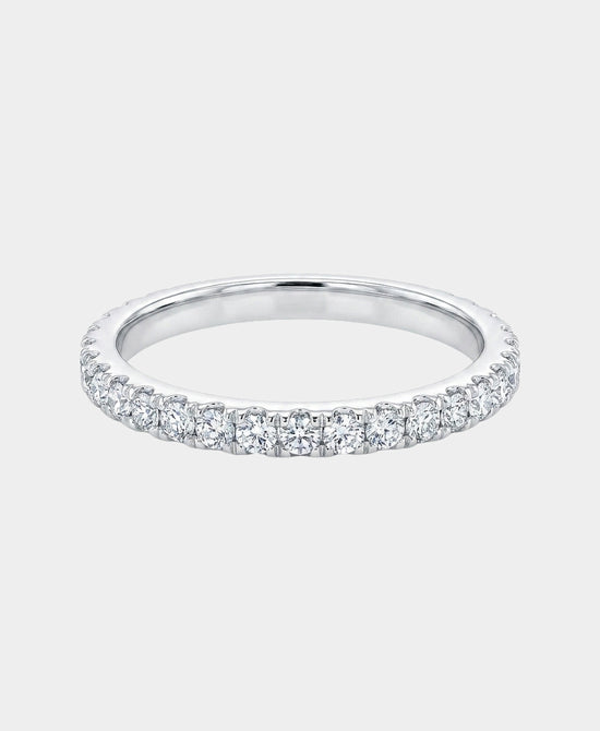 
Moissanite Band Engagement Ring in SILVER view 2