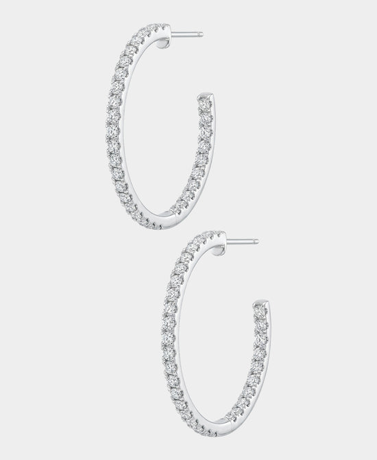 
Moissanite Hoop Earrings in SILVER view 2
