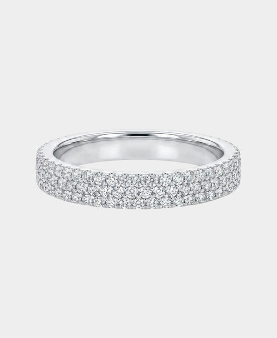 
Moissanite Band Engagement Ring in SILVER view 2