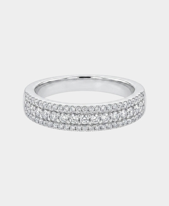 
Moissanite Pave Engagement Ring in SILVER view 2