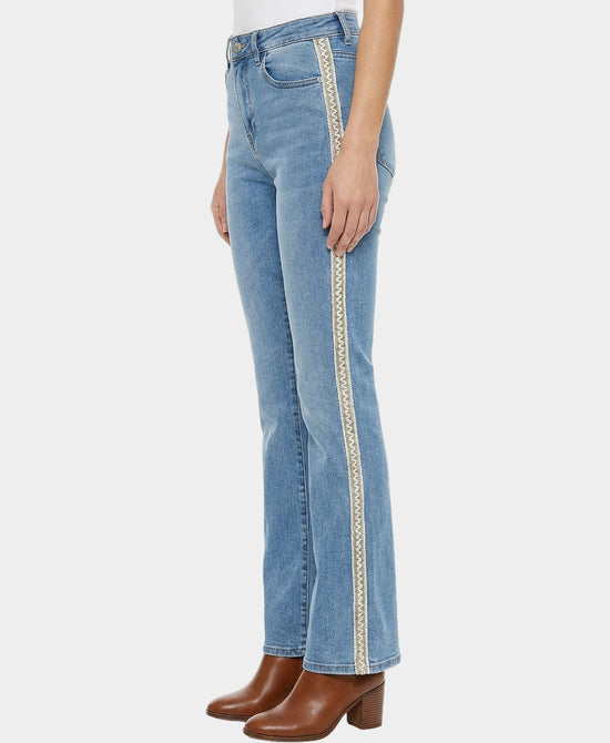 Jeans w/ Side Embroidery view 