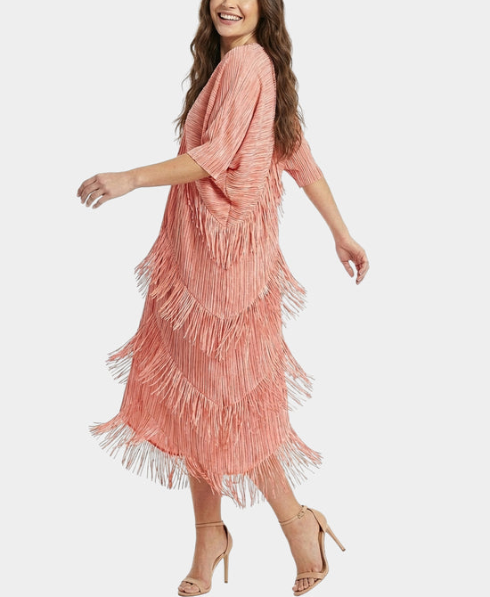Plisse Pleated Fringe Dress view 