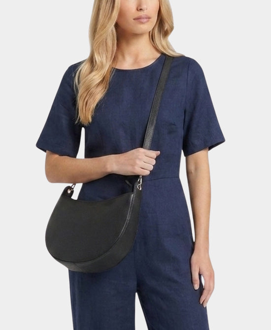 
Leather Crossbody Bag in BLACK view 1
