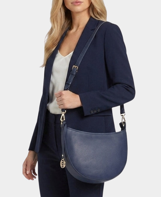 
Leather Crossbody Bag in NAVY view 1