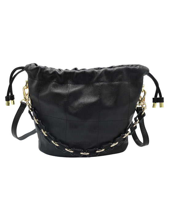 Leather Bucket Bag w/ Chain view 