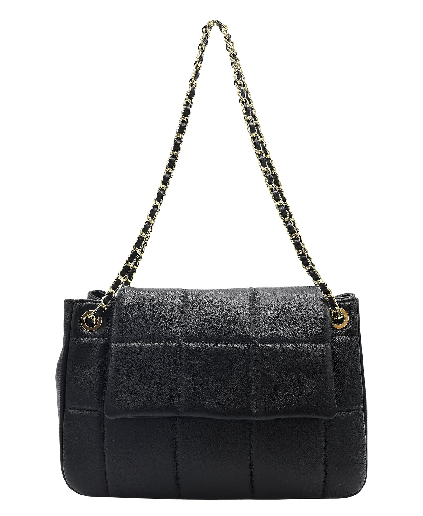 Leather Quilted Handbag view 1