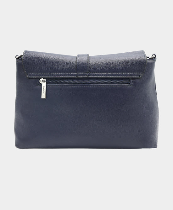 Leather Buckle Crossbody/Shoulder Bag w/ Chain Detail view 