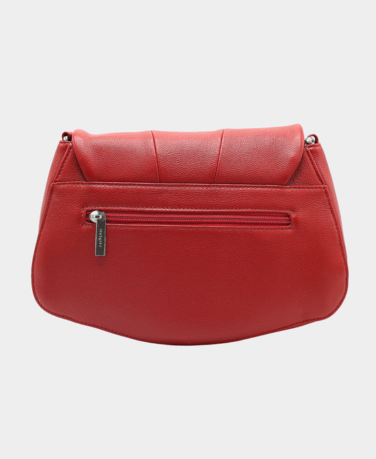 
Leather Pleated Crossbody Bag w/ Chain Detail view 2
