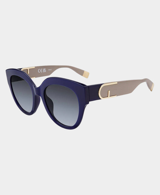 
Round Two Tone Sunglasses in BLUE/TAUPE view 1