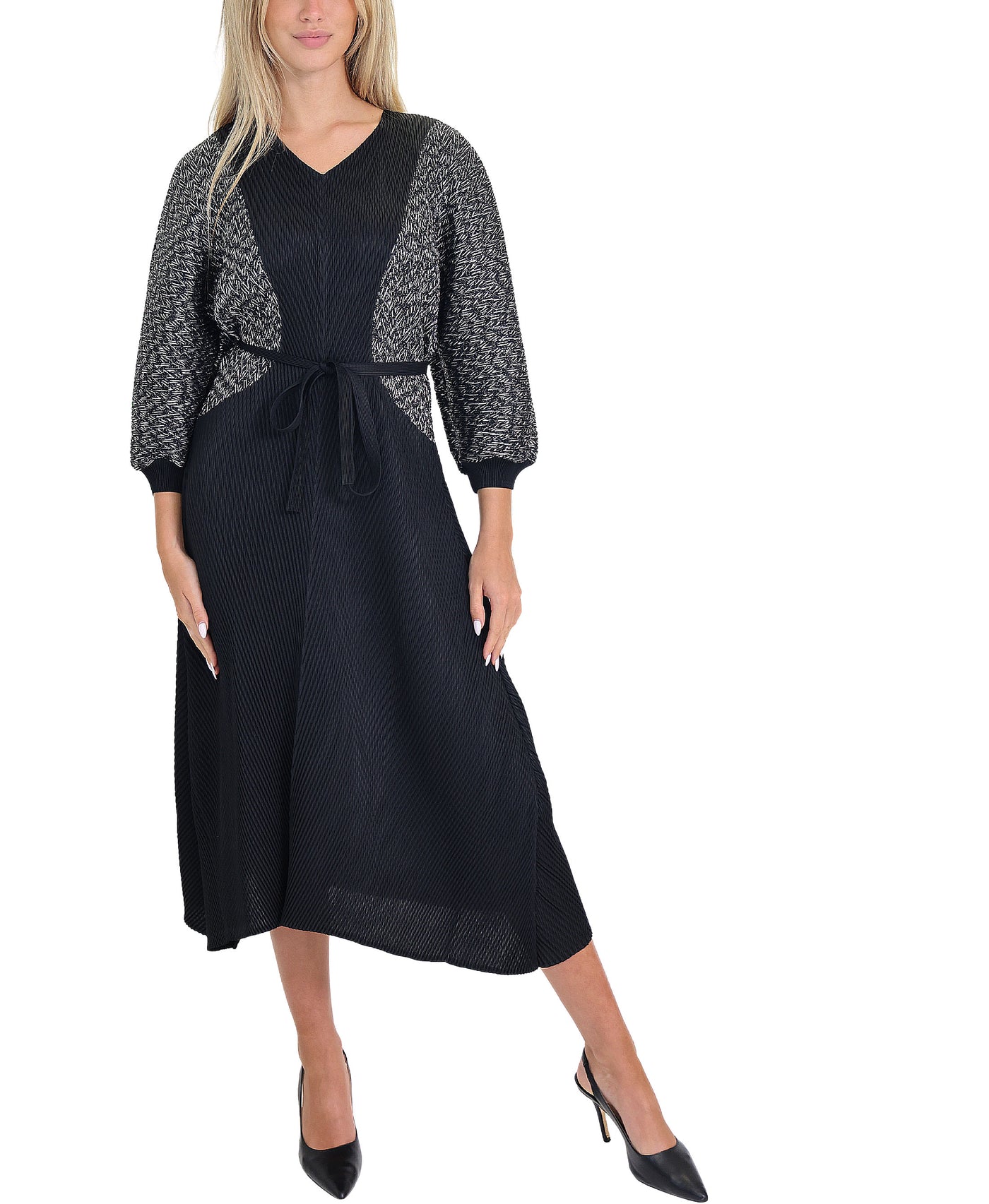Plisse Midi Dress view 1