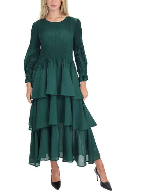 Plisse Tiered Maxi Dress view 
