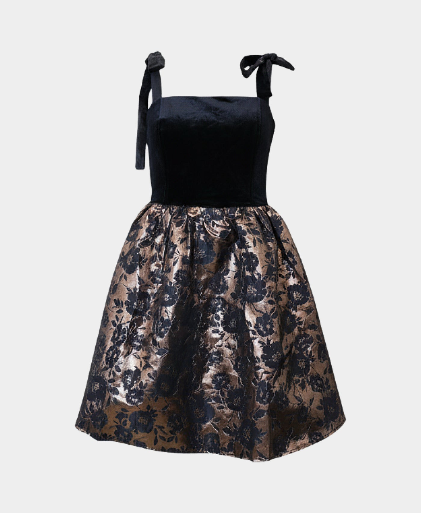 Velvet Printed Metallic Dress view 3