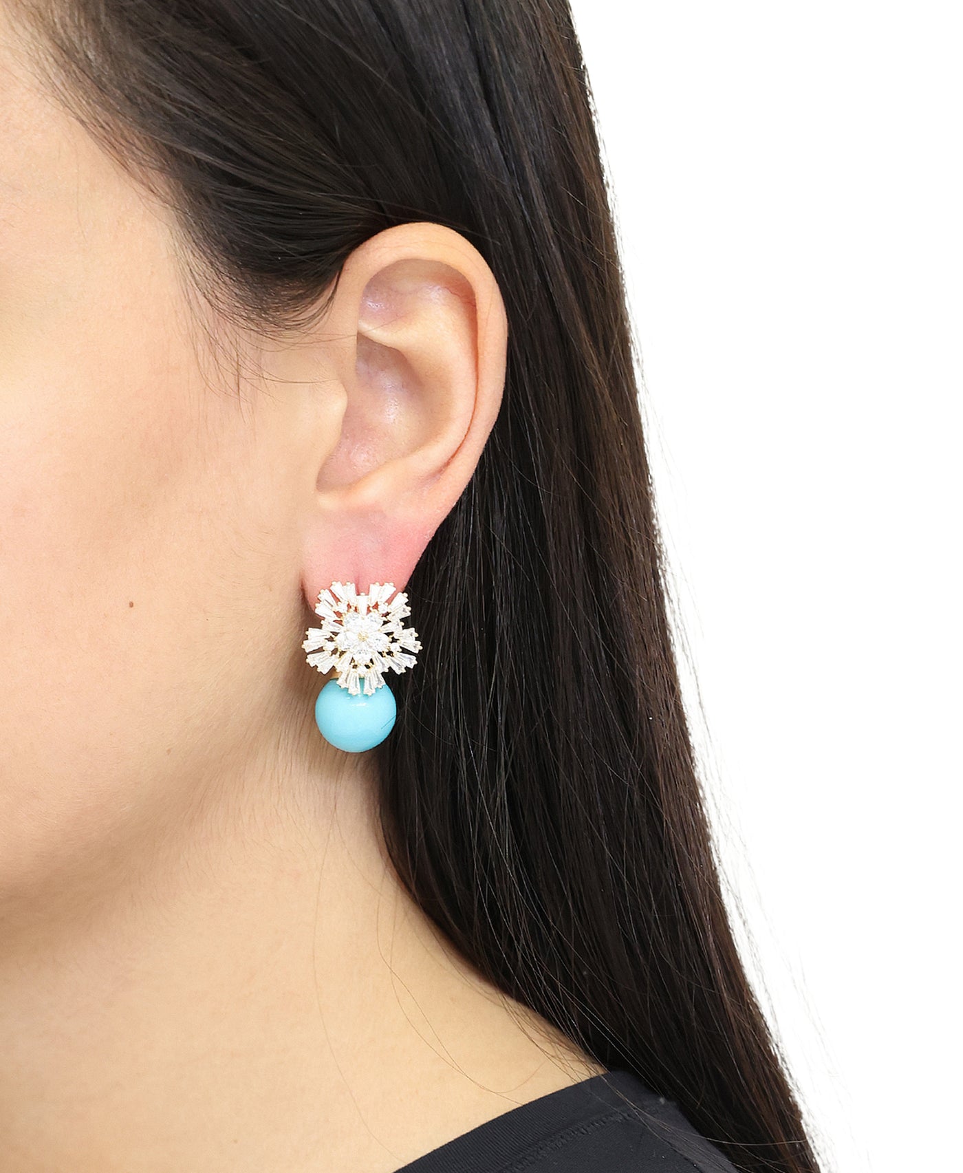 Crystal Cluster Stud Earrings view 1