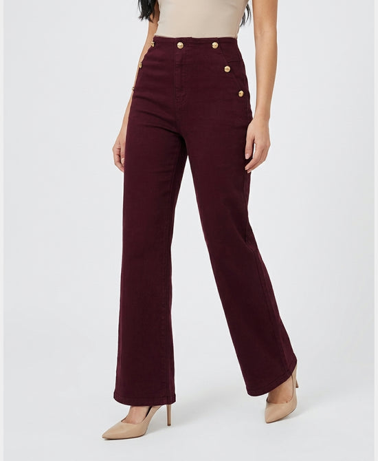 
Straight Sailor Jeans in BURGUNDY view 1