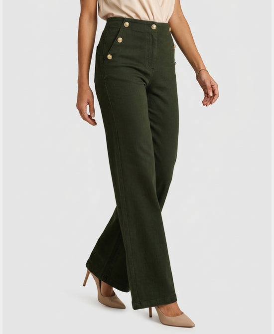 
Straight Sailor Jeans in OLIVE view 1