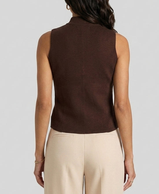 
Knit Band Vest in BROWN view 2