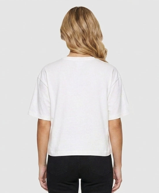 
Tee w/ Floral Print & Sequins in WHITE view 2