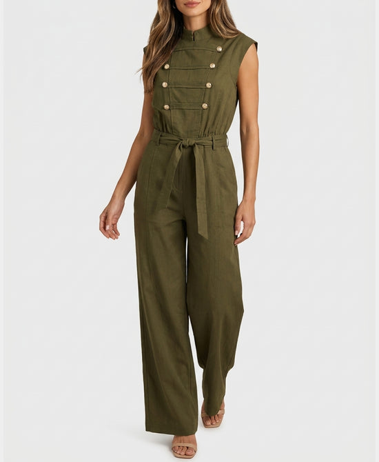 
Military Jumpsuit in OLIVE view 1
