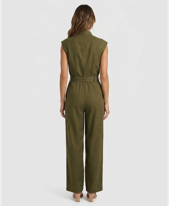 
Military Jumpsuit in OLIVE view 2