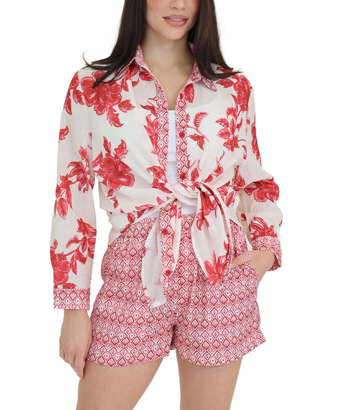 Shirring Blouse with Bat Collar | Metamorphose temps de fille