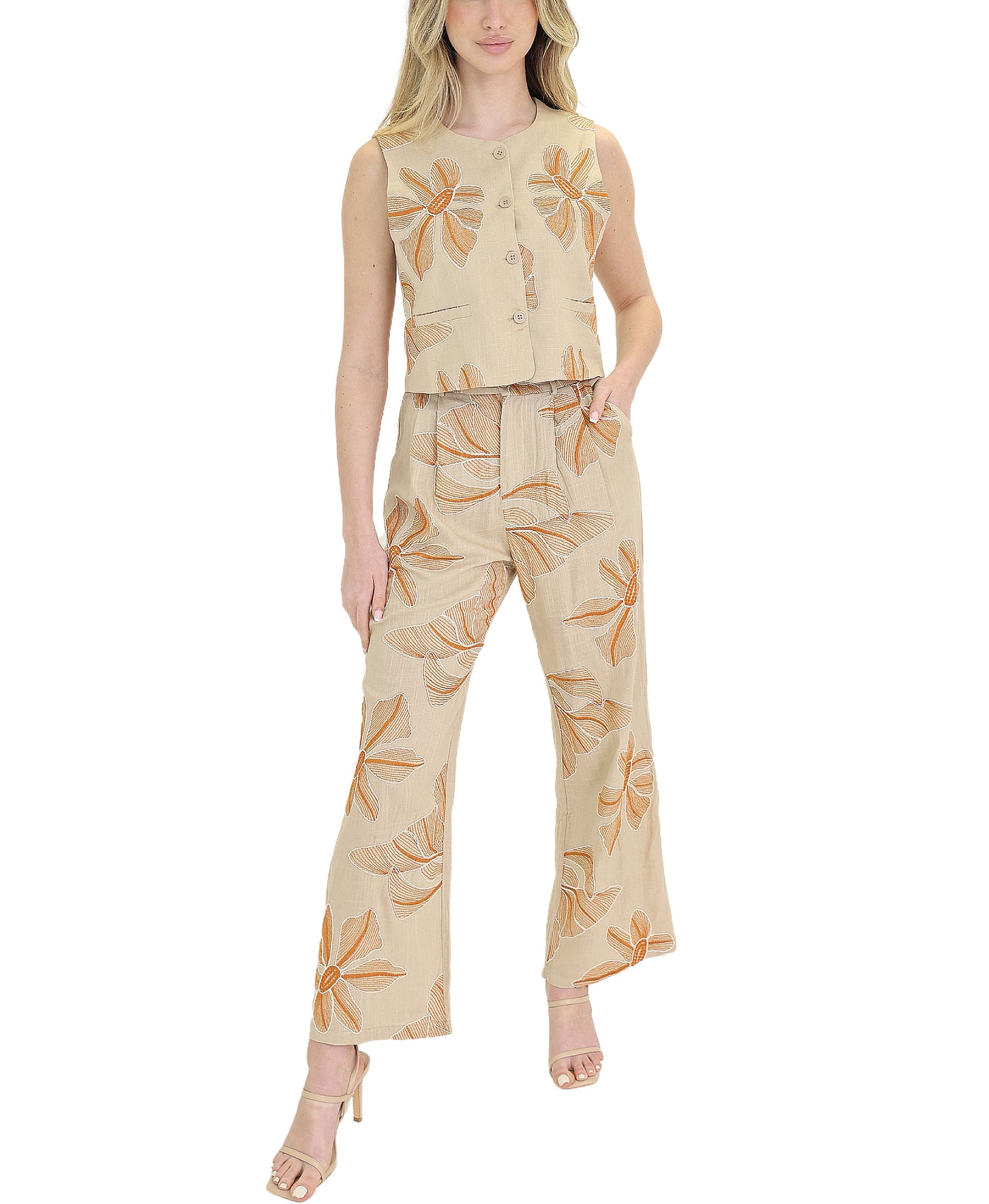 Printed Top & Pants Set- 2 Pc Set view 1
