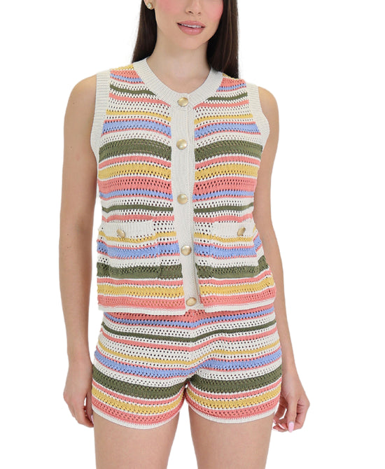Crochet Top & Shorts Set- 2 Pc Set view 