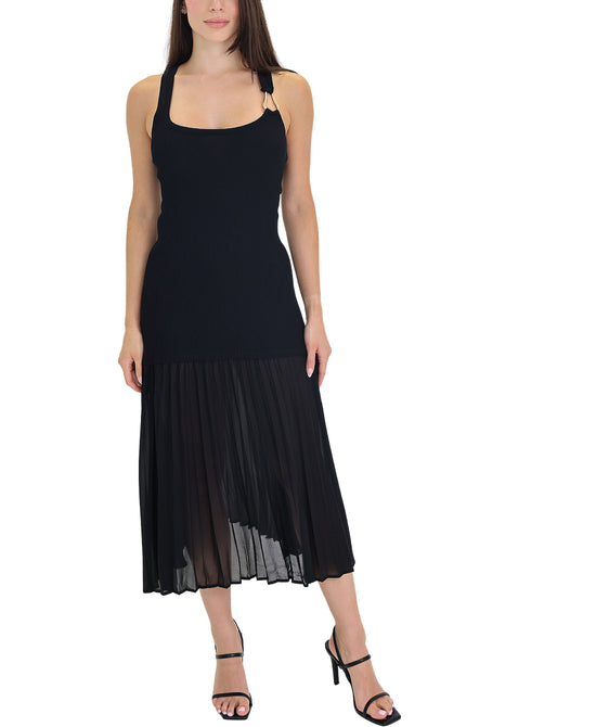 Knit Ribbed Dress w/ Gold Hardware view 