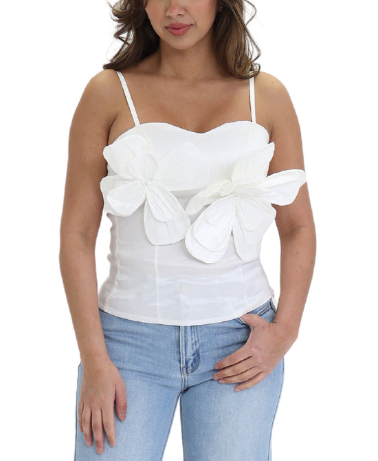 Bustier Top w/ Flowers view 1
