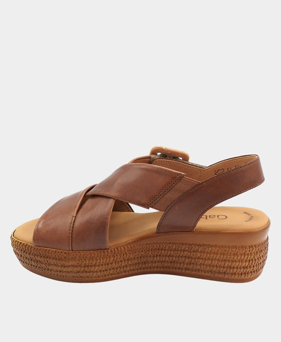 Leather Platform Sandal w/ Buckle view 2