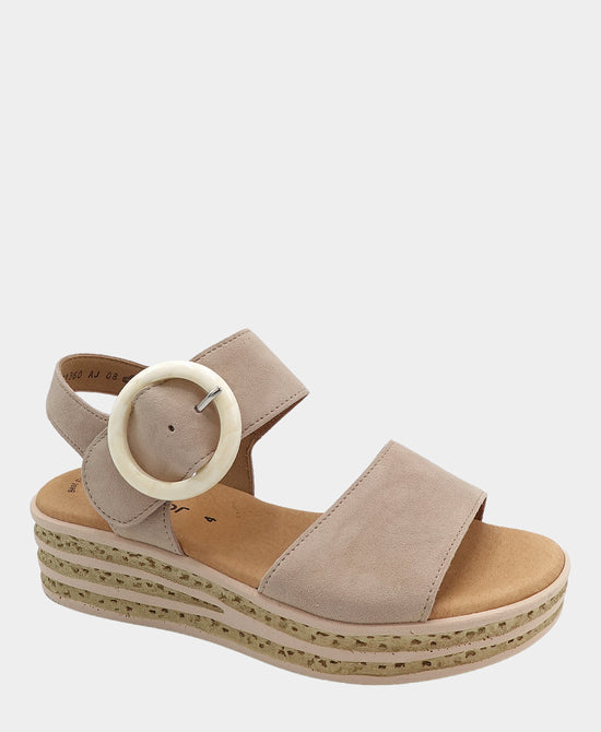 Suede Platform Sandal w/ Buckle view 1